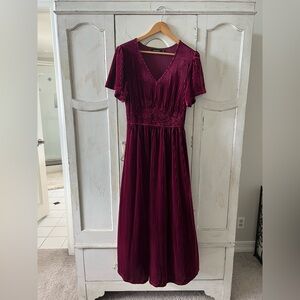 Fall Velvet Maxi Dress
